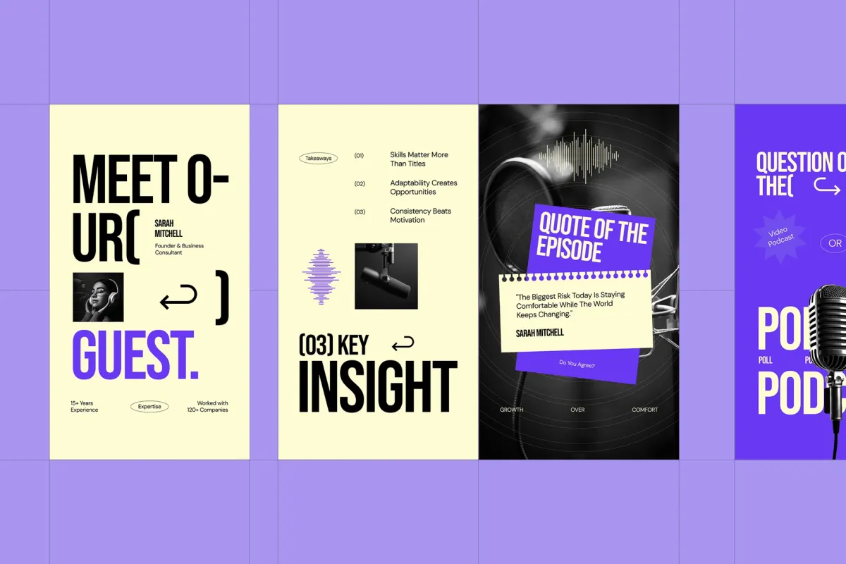 Creative Podcast Instagram Pack for AFFINITY