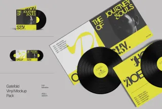 Gatefold Vinyl Mockup Pack