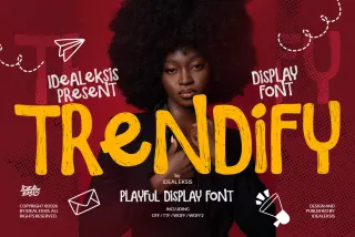 Trendify - Playful Hand-Drawn Display Font