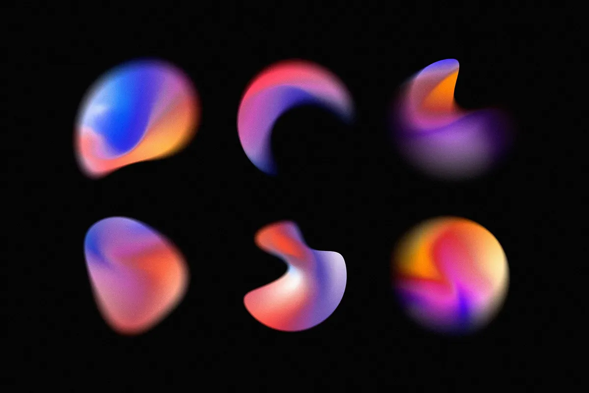 Chroma Gradient Texture Shapes