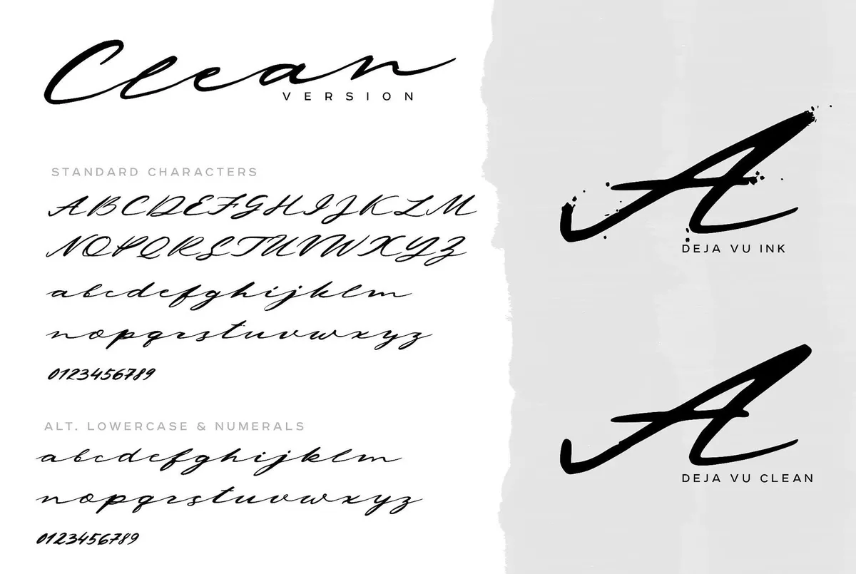 Deja-Vu — Handwritten Ink Font