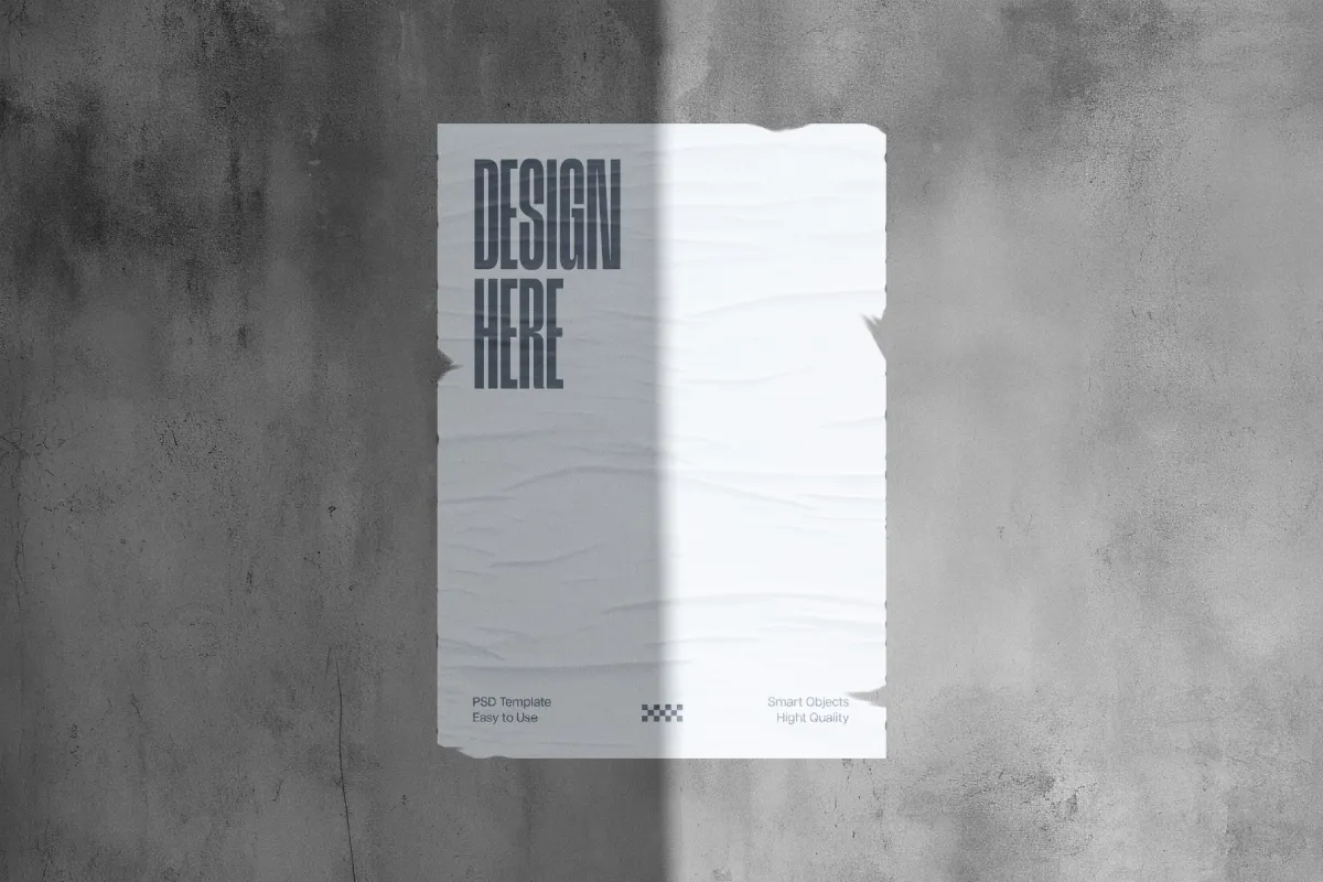 Rugged Wall Poster Mockup