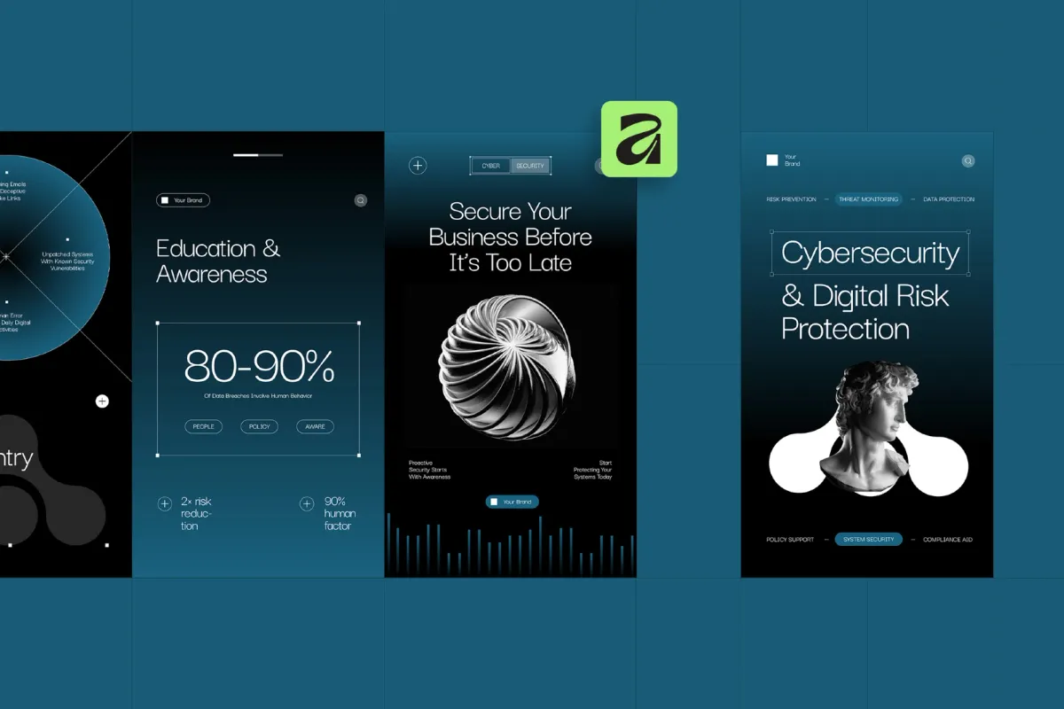 Cybersecurity Instagram Pack - Affinity Template