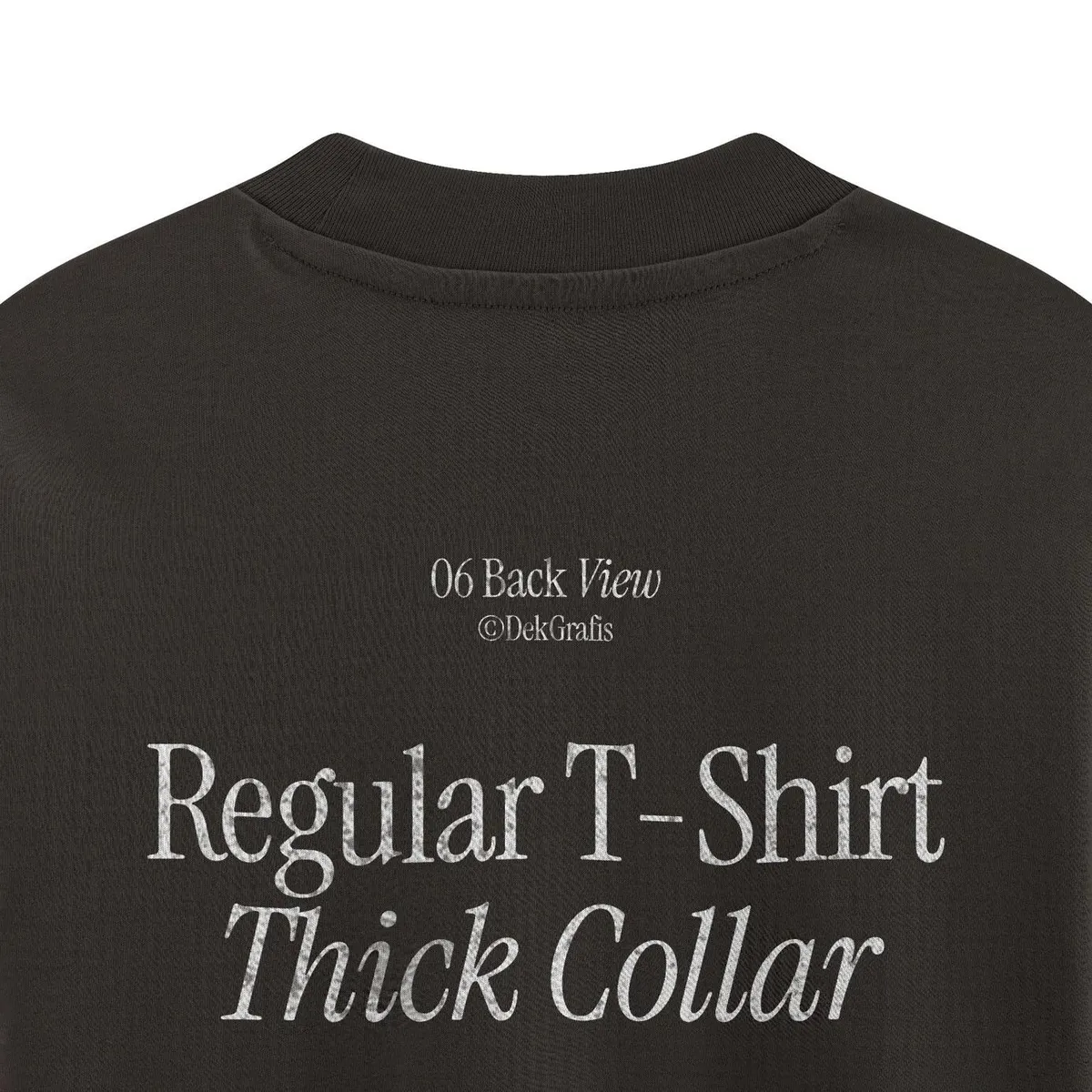 T-Shirt Collar Closeup Mockup — Back View