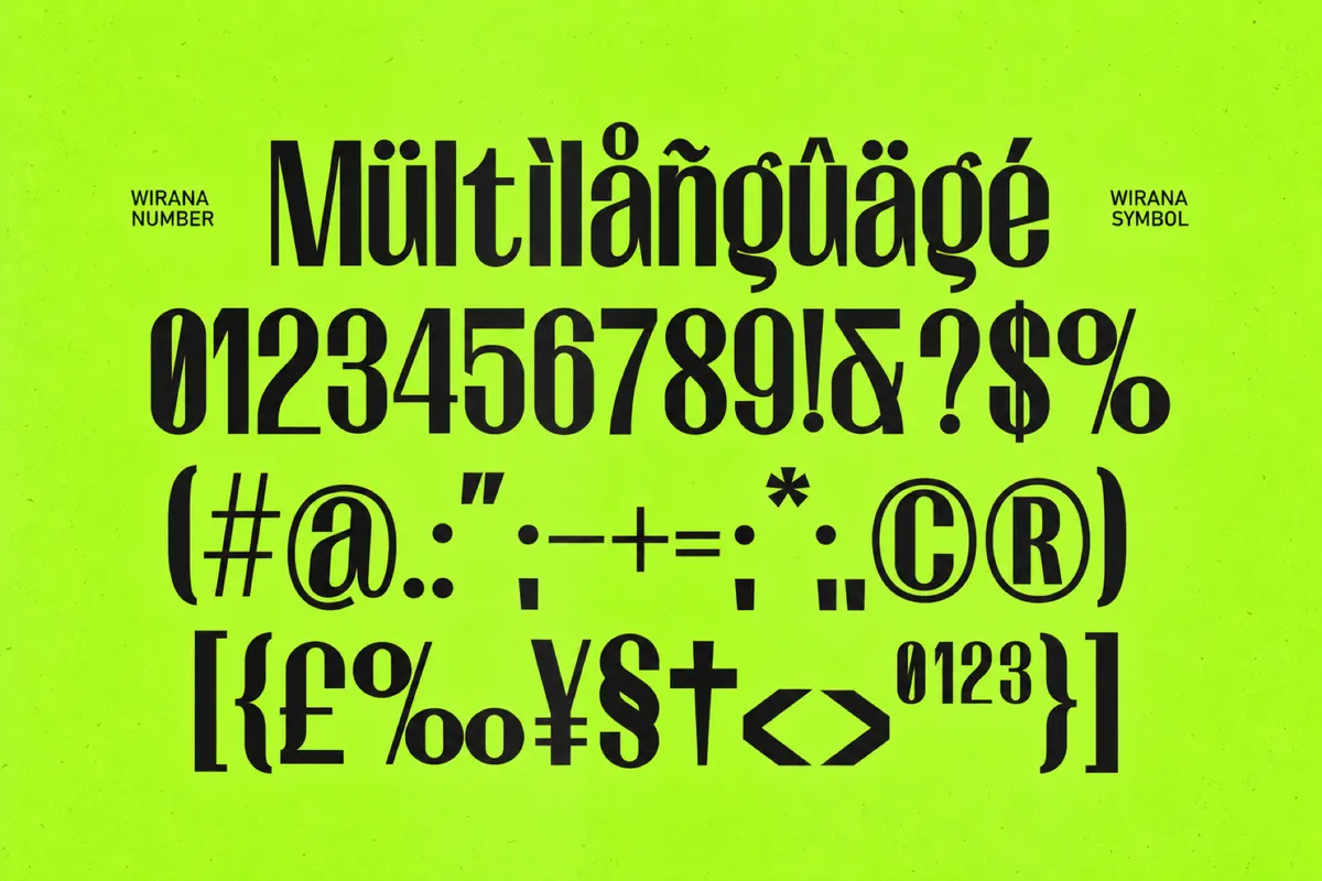 Wirana - Tall Condensed Display Font