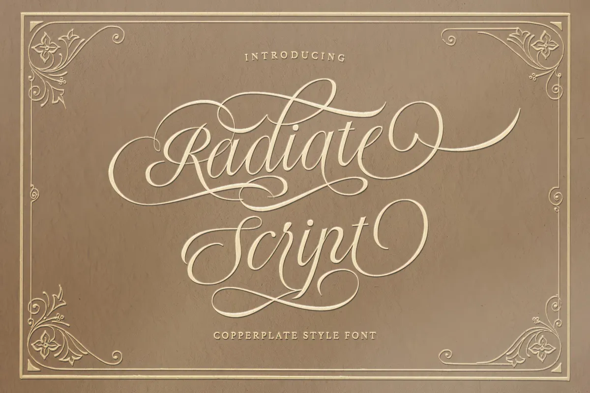 Radiate — Stylish Wedding Script