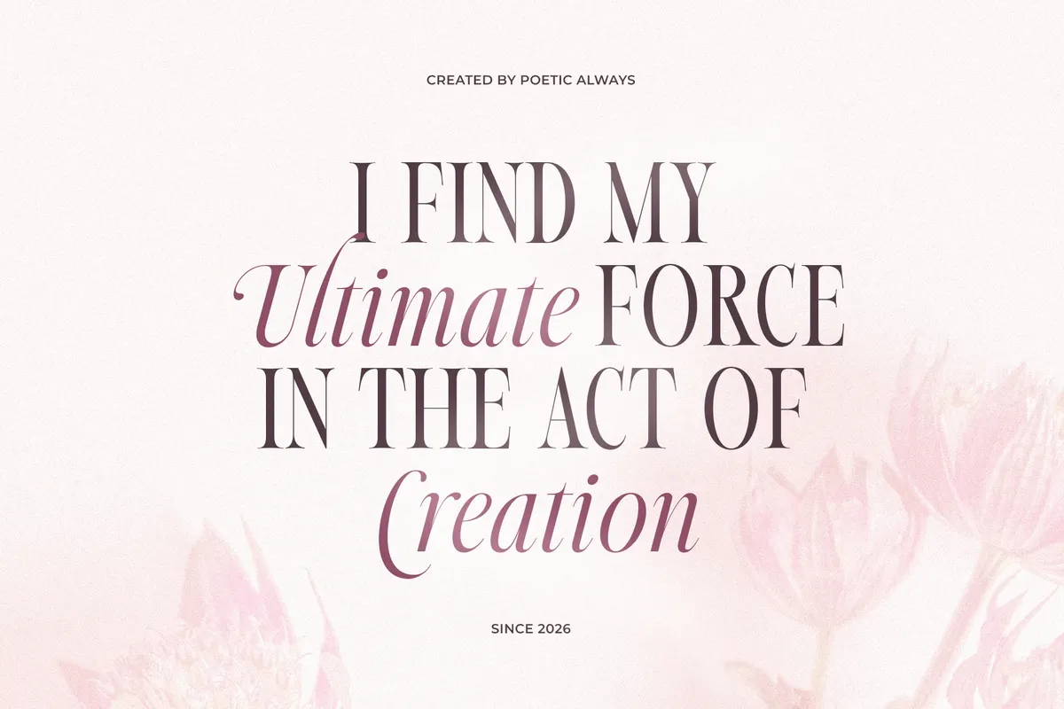 Poetic Always - Tall Elegant Serif Typeface