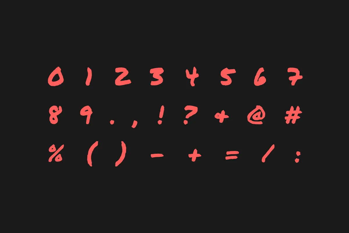 Permanent Marker Handwriting Font