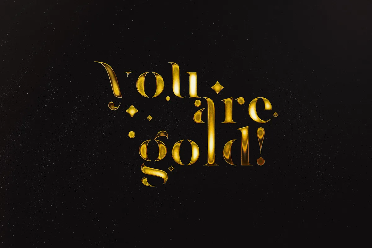 Gold, Bronze & Silver Chrome Effect