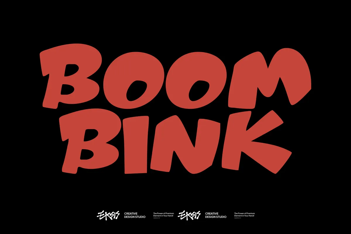 Boom Bink - Playful Comic Display Typeface