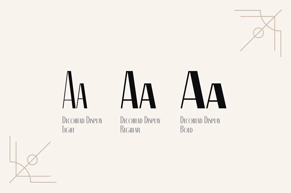 Decohead Display Font