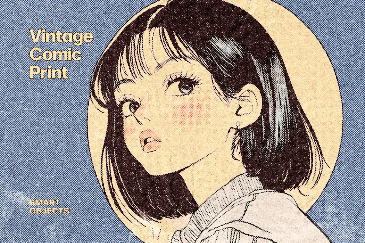 Vintage Comic Print Effect