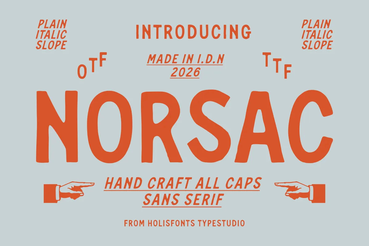 Norsac - Vintage Workwear Caps Font