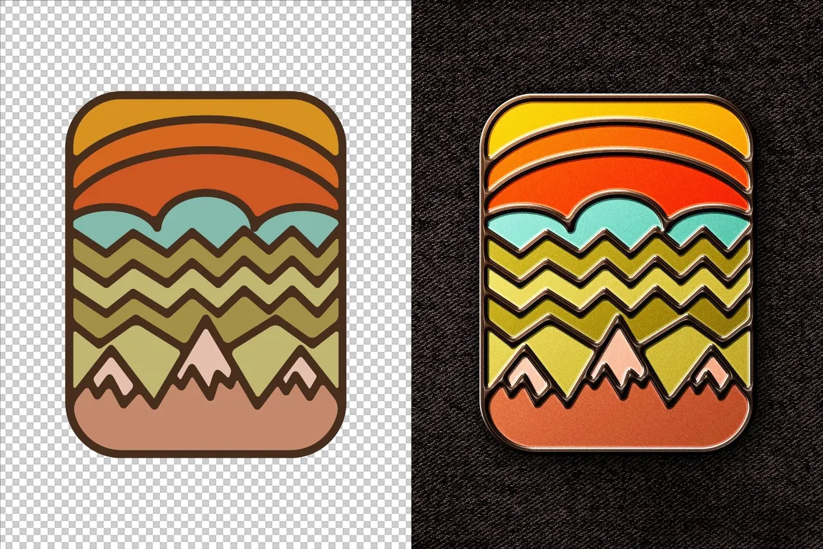 Enamel Pin Mockup