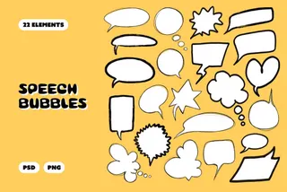 Hand Drawn Comic Speech Bubbles