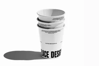 Stacked Paper Cups Mockup