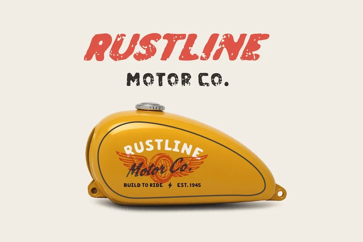 Gearline Motors - Vintage Garage Font Family