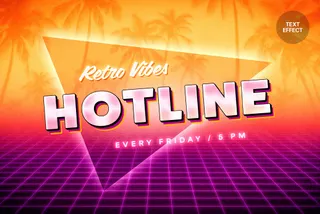 80s Retrowave Text Effect