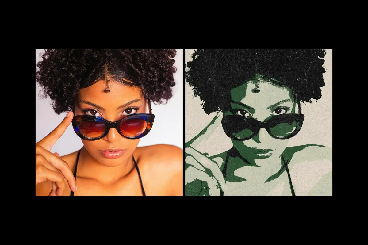 Retro Pop Art Style Photo Effect