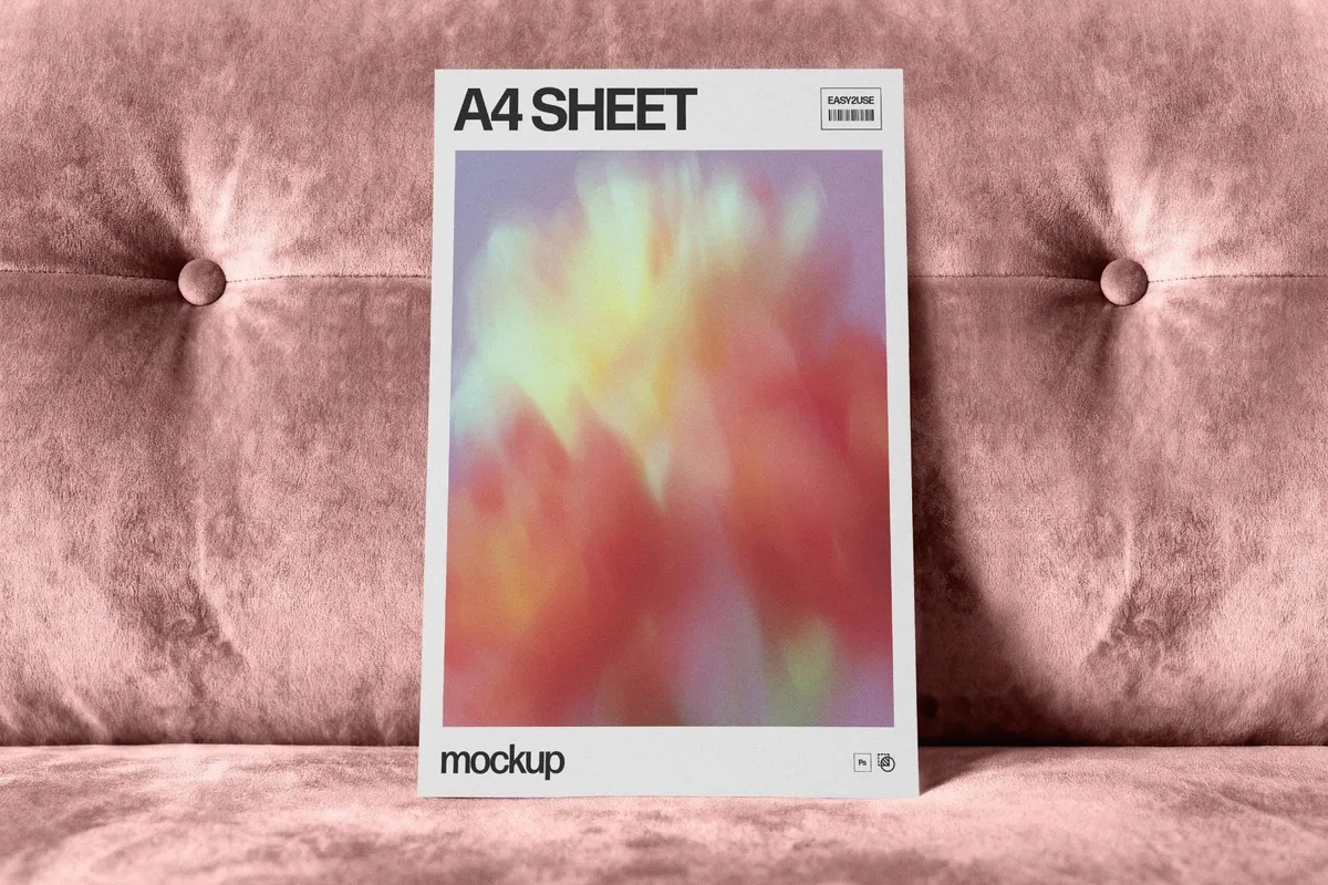 A4 Paper Sheet Mockup