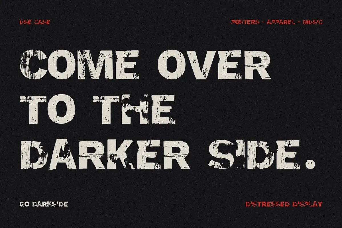 GO Darkside - Grunge Punk Font