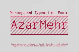 AzarMehr: Monospaced Typewriter Fonts
