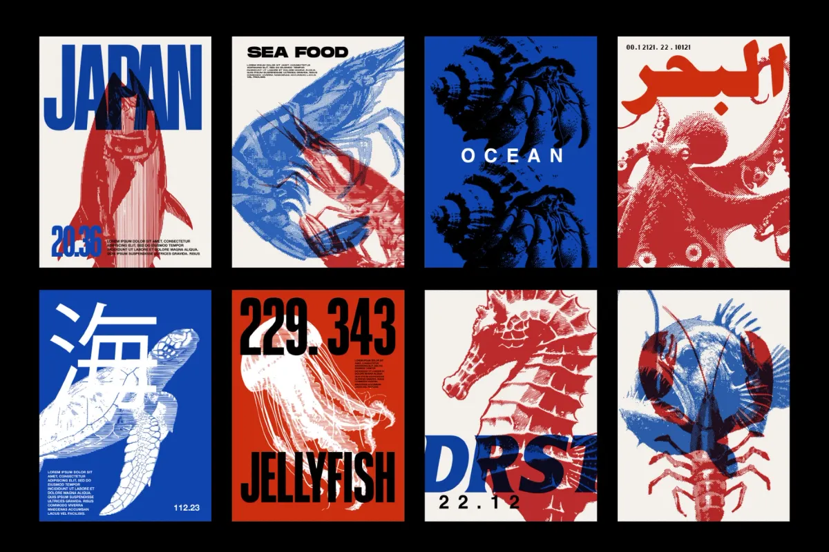 Aquatic Fauna Graphic Collection