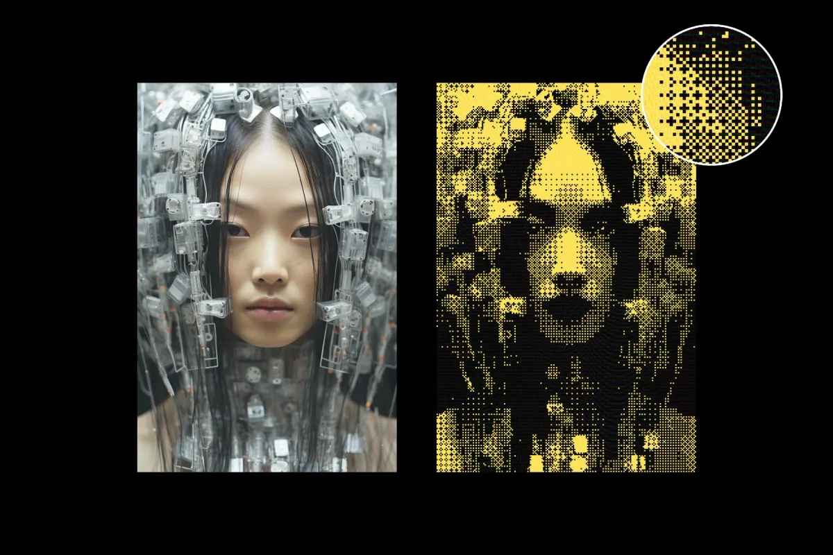 Dither Pixel Bitmap Photo Effect