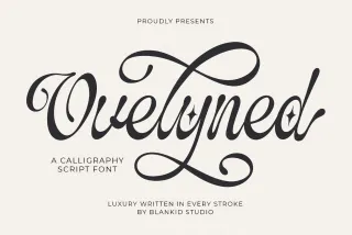 Ovelyned a Calligraphy Script Font