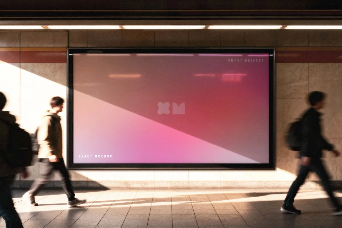 Subway Billboard Mockup