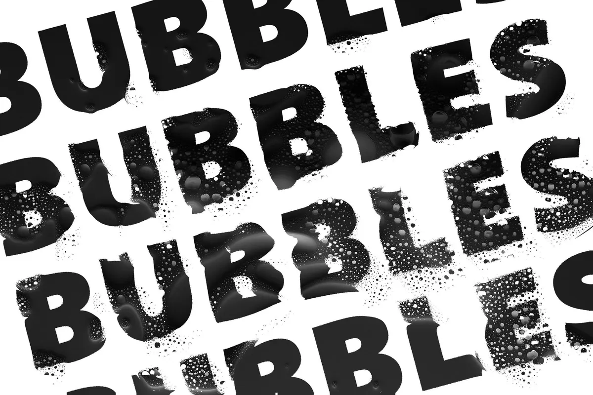 Distort Bubble Text Effect