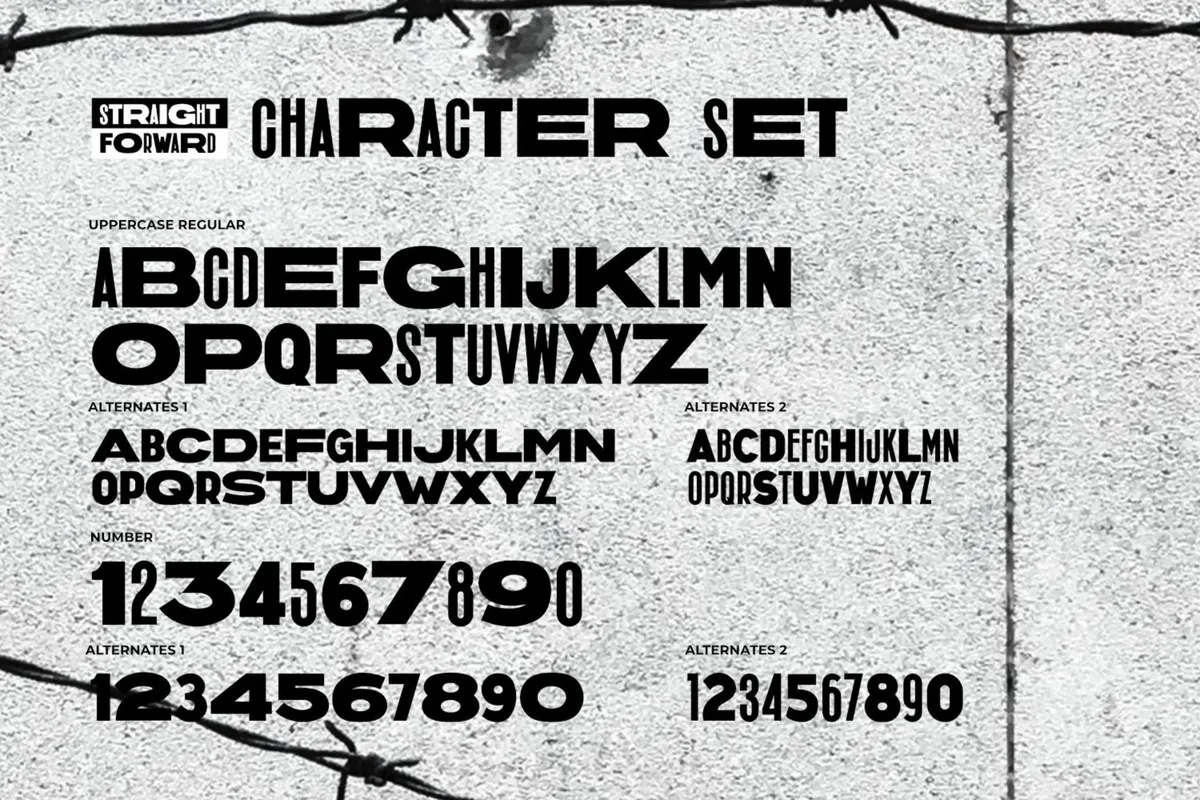 Straight Forward - Mixed Font