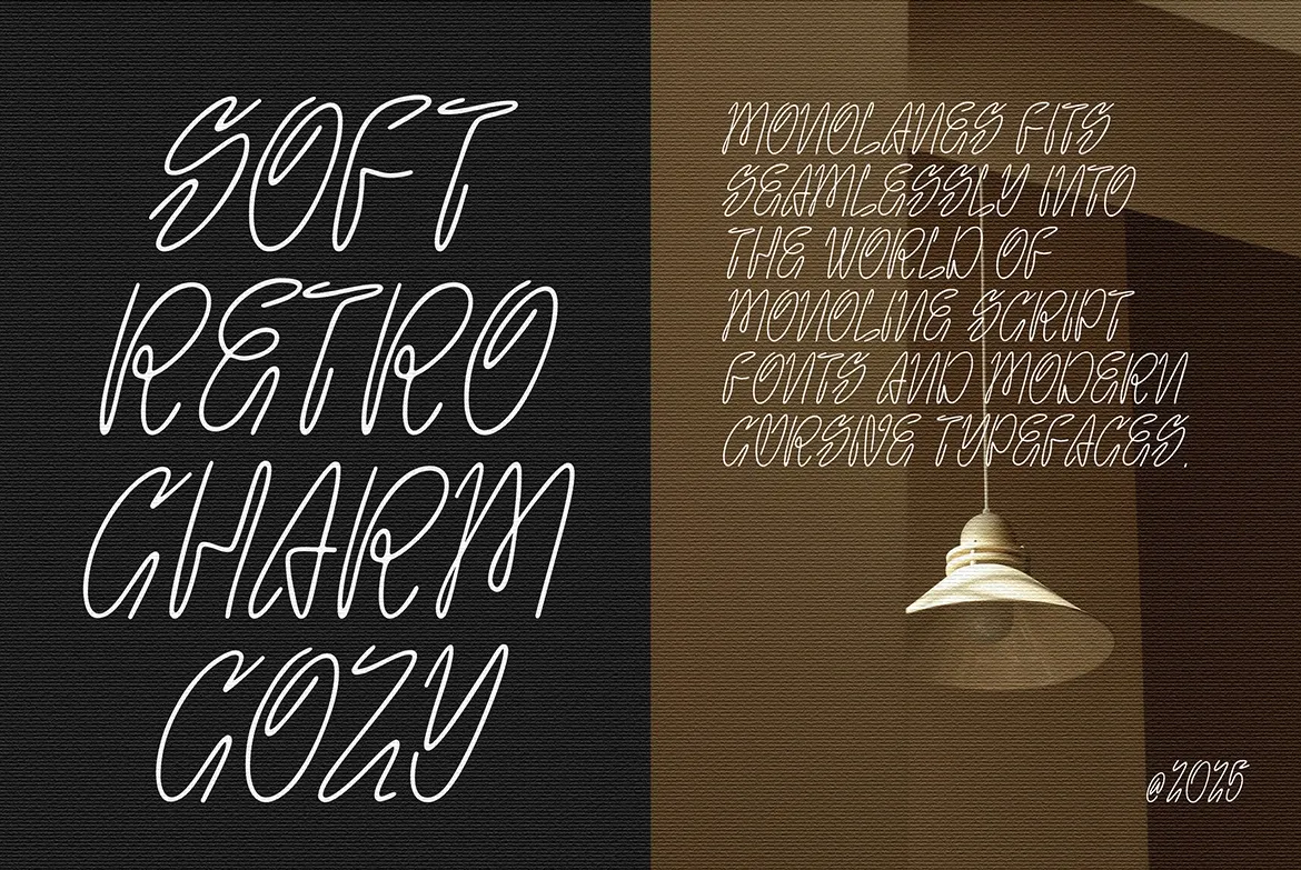MonoLanes - Monoline Handwritten Script Font