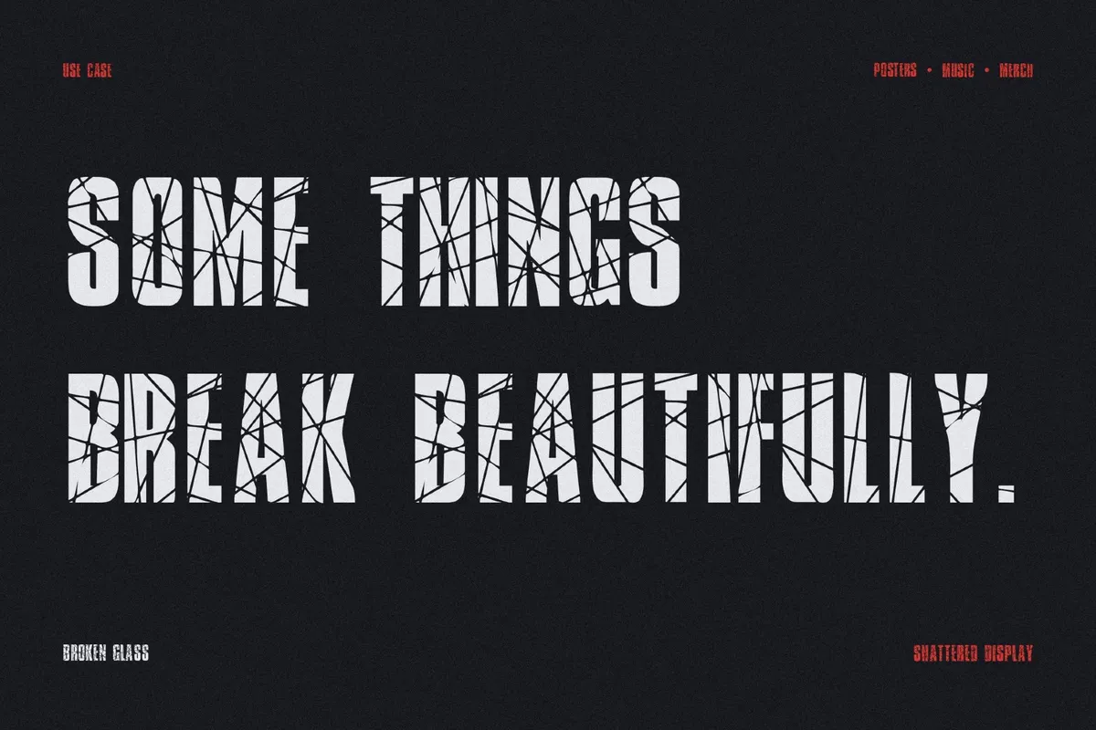 Broken Glass Font