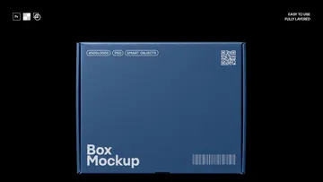 Flat Front Box Mockup