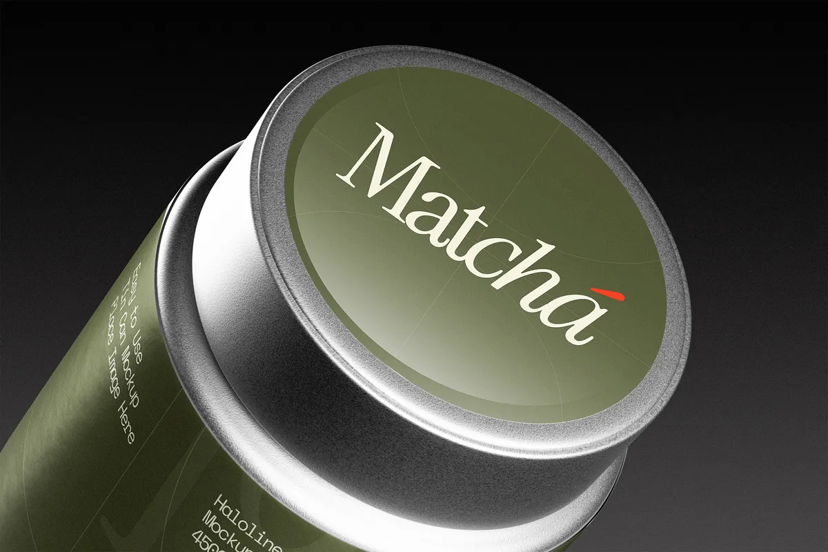 Matcha Tin Can Mockup