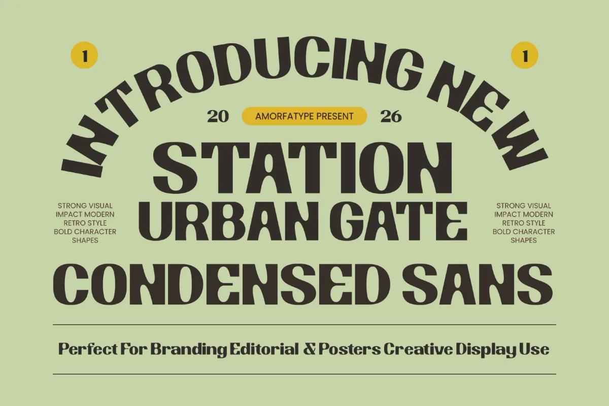 Station Urban Gate - Condensed Sans Font