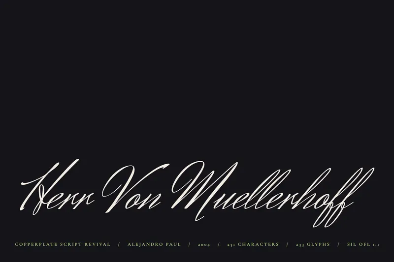 Herr Von Muellerhoff - Free Copperplate Script