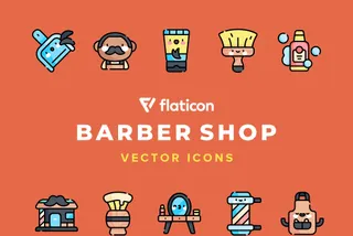 Barber Shop Vector Icons