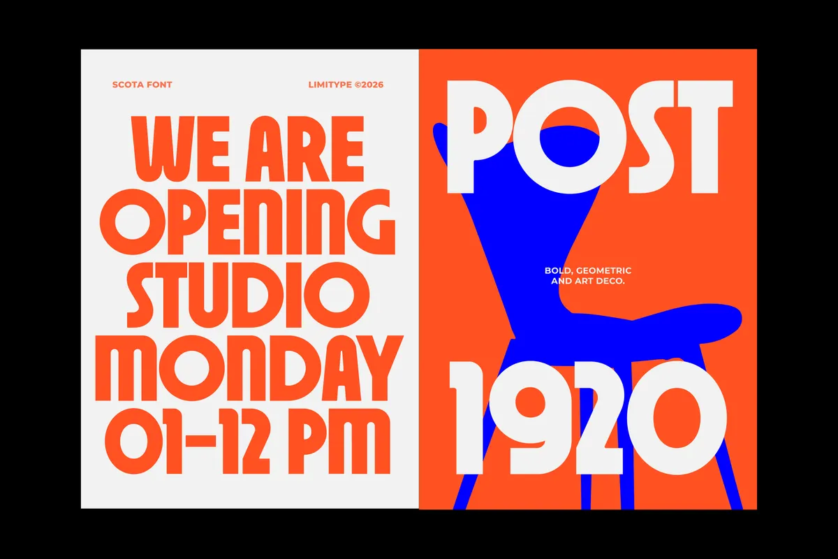 Scota - Bold Geometric Display Font