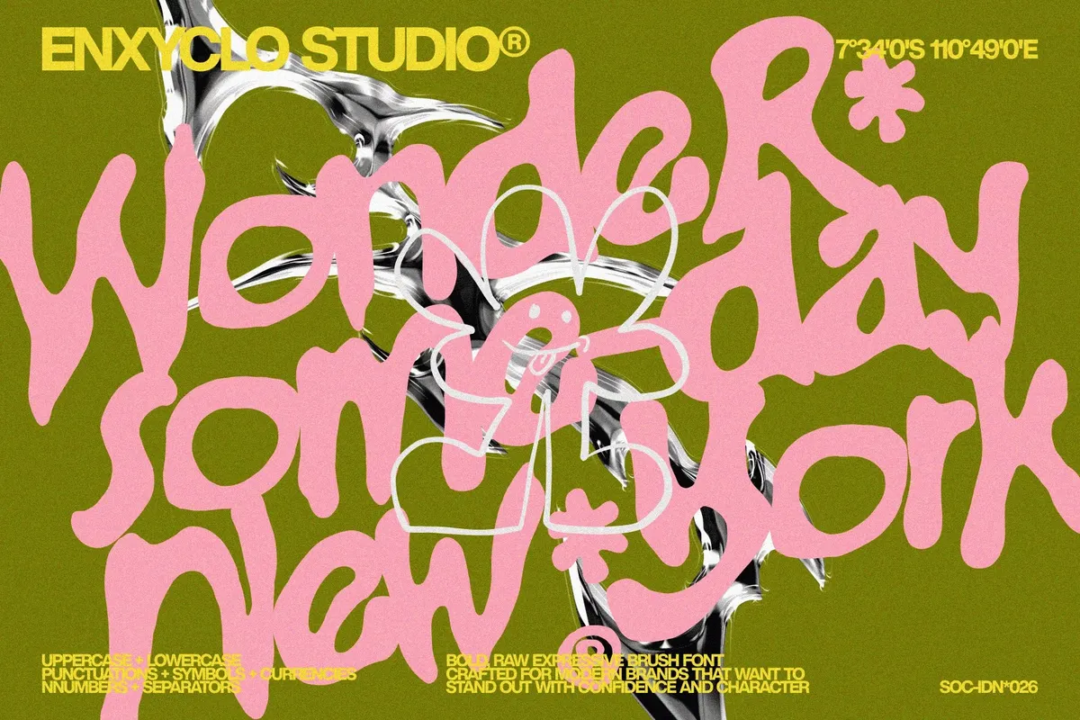 Gowny - Raw Brush Font