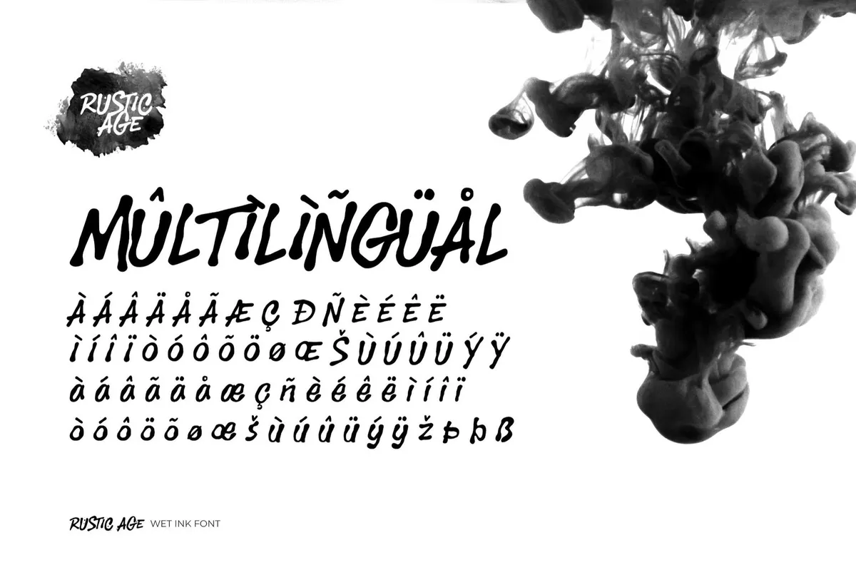 Rustic Age — Wet Ink Font