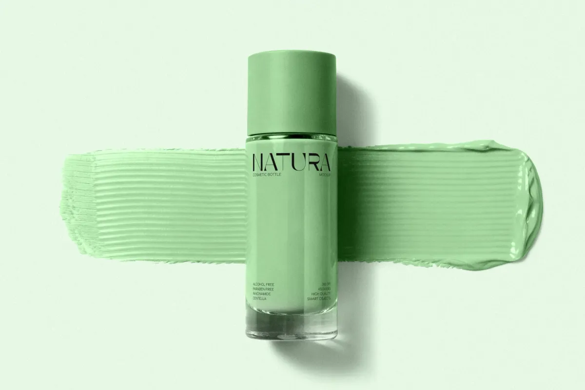 Cosmetic Cream Bottle Mockup