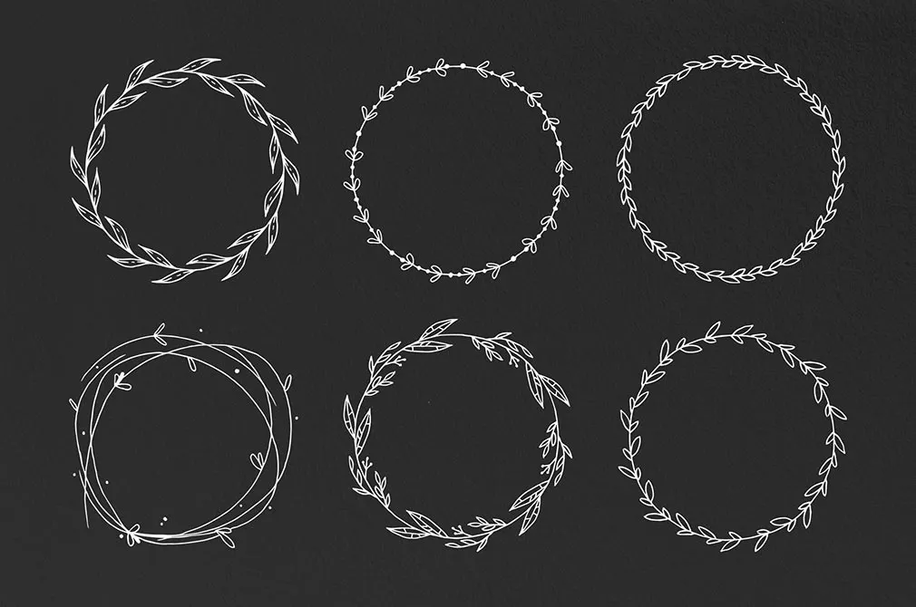 Bloomy Vector Wreaths