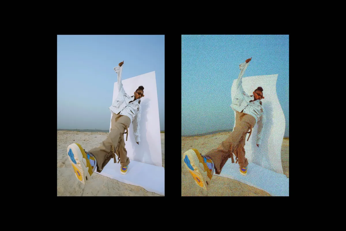 Vertical TV Flicker Photo Effect