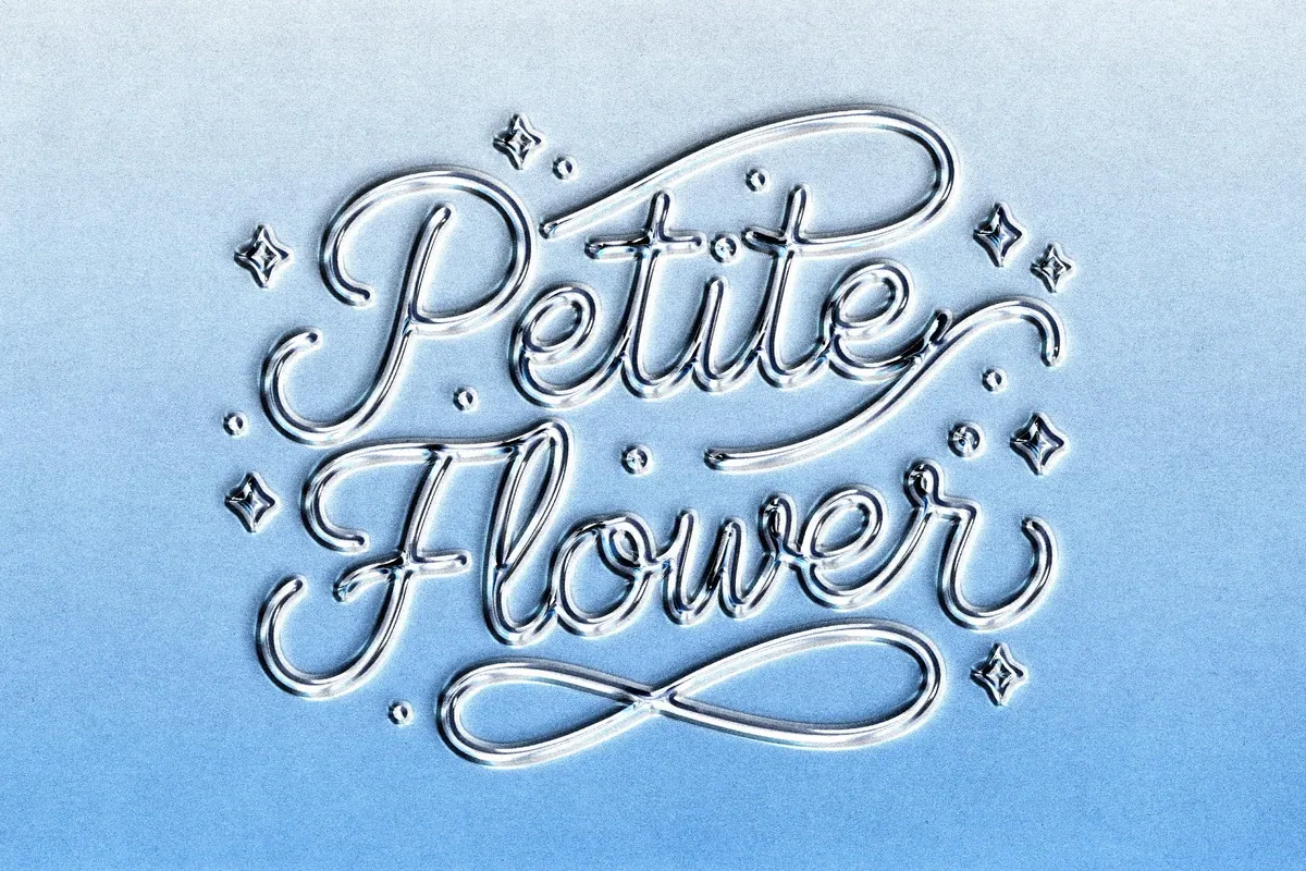Silver Stamp Chrome Text Effect