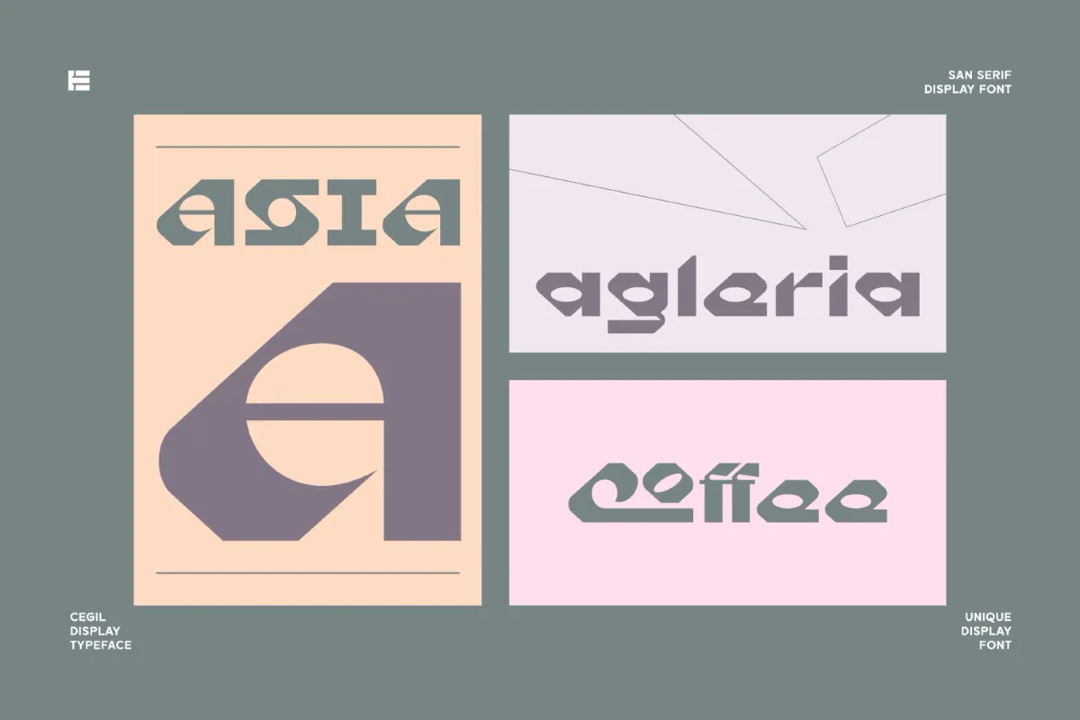 Cegil - Geometric Display Typeface