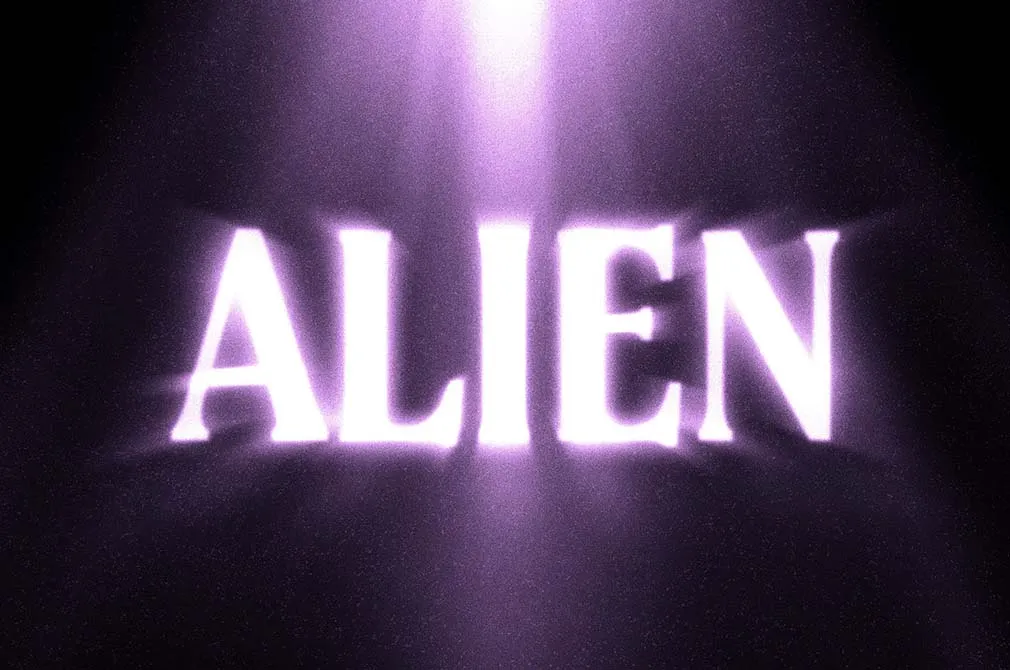Alien Glow Text Effect