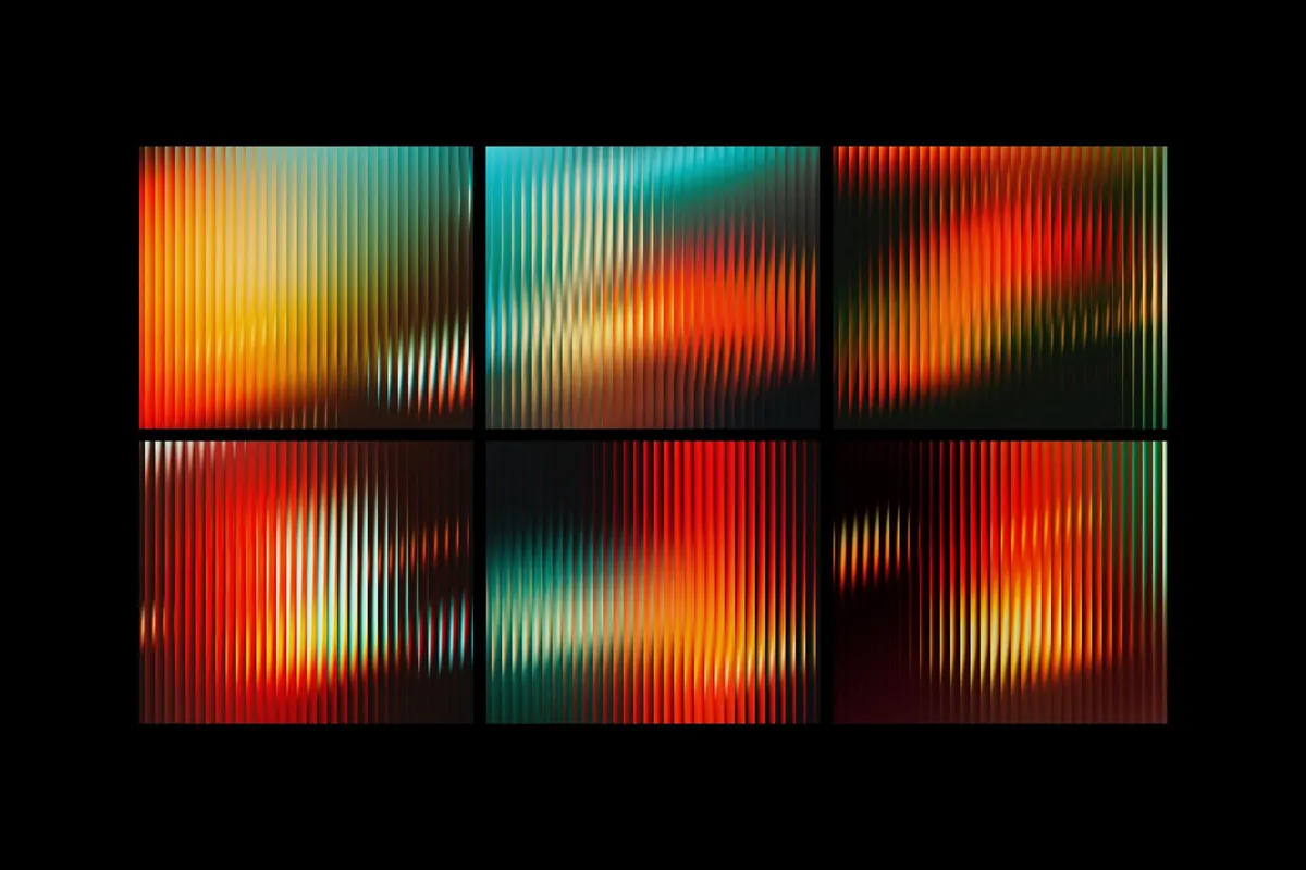 Gradient Fluted Glass Backgrounds