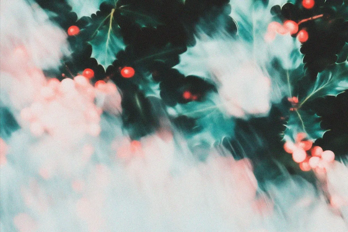 Blurred Christmas Light Smudge Texture
